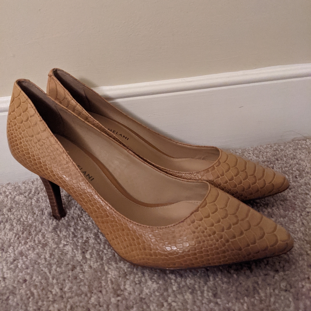 Nude Snakeskin Leather Antonio Melani Heels